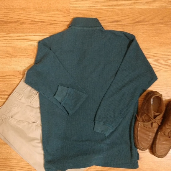 💜5/$25 AZL Dark teal colored thermal sweater - Picture 3 of 3